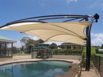 El toldo de la tela de la construcción de la sombrilla estructura la ingeniería extensible de la membrana para la piscina al aire libre
