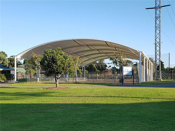 Architecture Steel Tensile Shade Structures Outdoor 50x100 M Sport Court Project Service